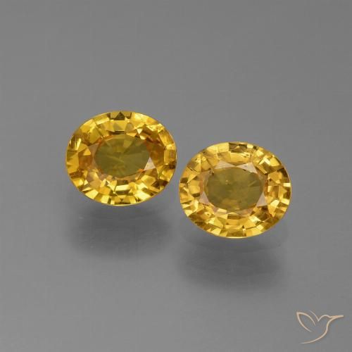 1.38ctw Natural ouro profundo Safira, oval, VS