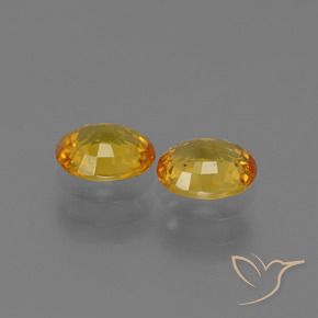 Pedras preciosas de Safira ouro profundo natural de 1.38 ct, oval, VS