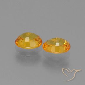 Pedras preciosas de Safira Laranja-Ouro natural de 1.64 ct, oval, VS