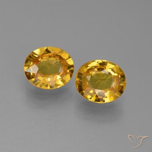1.33ctw Natural ouro profundo Safira, oval, VS