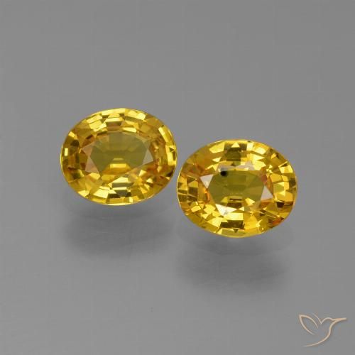 1.52ctw Natural Amarelo escuro Safira, oval, VS