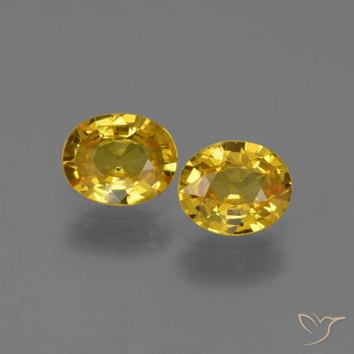 1.30ctw Natural Amarelo escuro Safira, oval, VVS-VS