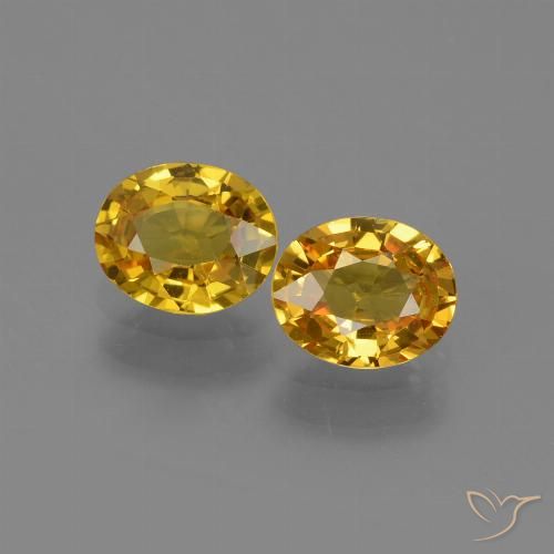 1.43ctw Natural Laranja Dourado Profundo Safira, oval, VVS-VS