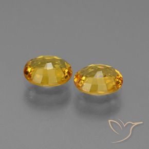 Pedras preciosas de Safira Laranja Dourado Profundo natural de 1.43 ct, oval, VVS-VS