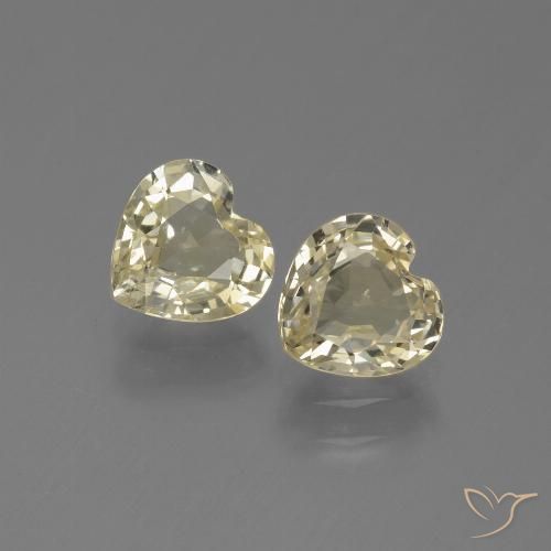 1.47ctw Natural Luz Dourada Safira, Coração, VVS-VS