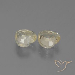 Pedras preciosas de Safira Luz Dourada natural de 1.47 ct, Coração, VVS-VS