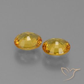 Pedras preciosas de Safira Dourado natural de 1.44 ct, oval, VVS-VS