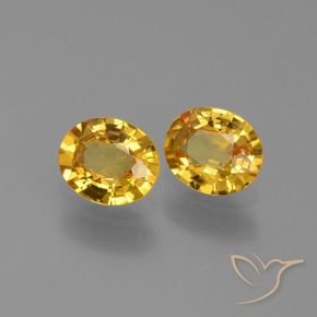 Pedras preciosas de Safira Dourado natural de 1.30 ct, oval, VVS