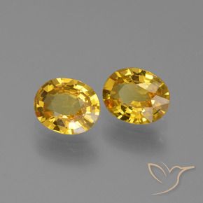 Pedras preciosas de Safira Dourado natural de 1.36 ct, oval, VVS-VS