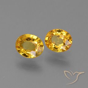 Pedras preciosas de Safira Laranja Dourado Profundo natural de 1.30 ct, oval, VVS-VS