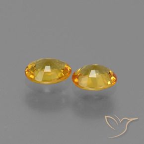 Pedras preciosas de Safira Laranja Dourado Profundo natural de 1.30 ct, oval, VVS-VS