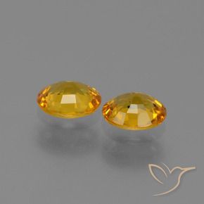 Pedras preciosas de Safira Dourado Escuro natural de 1.30 ct, oval, VS