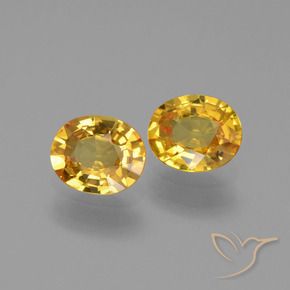 Pedras preciosas de Safira Dourado natural de 1.35 ct, oval, VVS-VS