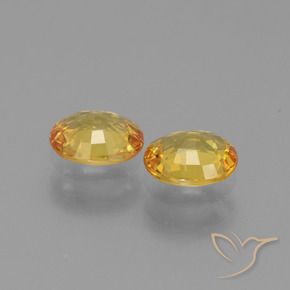 Pedras preciosas de Safira Dourado natural de 1.35 ct, oval, VVS-VS