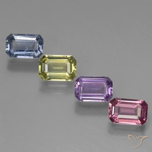 Pedras preciosas de Safira Multicolorido natural de 2.69 ct, Corte Octógono / Esmeralda, VVS-VS