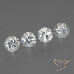 Pedras preciosas de Safira Branco natural de 1.42 ct, Redondo, VVS-VS