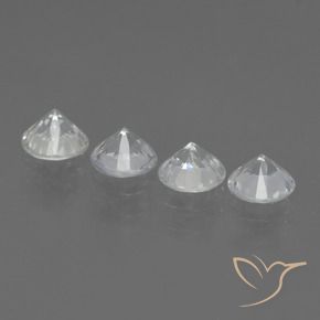 Pedras preciosas de Safira Branco natural de 1.42 ct, Redondo, VVS-VS