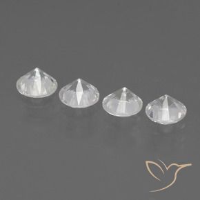 Pedras preciosas de Safira Branco natural de 1.58 ct, Redondo, VS