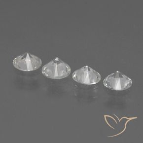 Pedras preciosas de Safira Branco natural de 1.25 ct, Redondo, VS