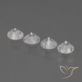 Pedras preciosas de Safira Branco natural de 1.37 ct, Redondo, VVS-VS