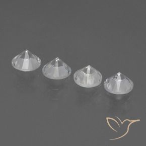 Pedras preciosas de Safira Branco natural de 1.53 ct, Redondo, VVS-VS