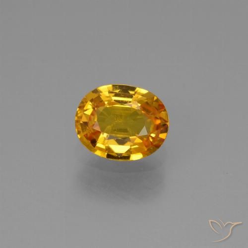 0.78ct Natural Laranja escuro-dourado Safira, oval, VS
