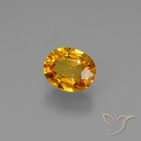Safira Laranja escuro-dourado Natural 0.78ct, oval, VS