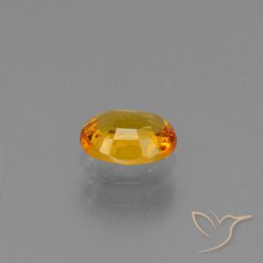 Safira Laranja escuro-dourado Natural 0.78ct, oval, VS