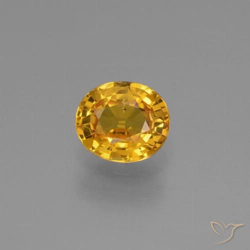 0.88ct Natural Dourado Escuro Safira, oval, VS
