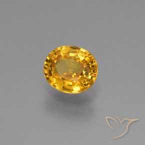 Safira Dourado Escuro Natural 0.88ct, oval, VS