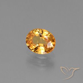 Safira Laranja-Ouro Natural 0.79ct, oval, VS