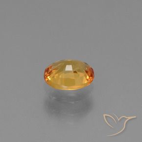 Safira Laranja-Ouro Natural 0.79ct, oval, VS