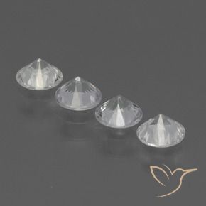 Pedras preciosas de Safira Branco claro natural de 1.29 ct, Redondo, VVS-VS