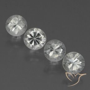 Pedras preciosas de Safira Branco claro natural de 1.63 ct, Redondo, VVS-VS