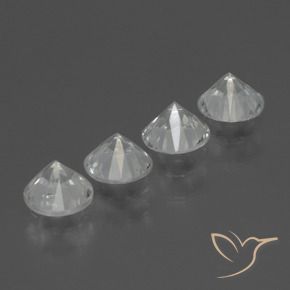 Pedras preciosas de Safira Branco claro natural de 1.52 ct, Redondo, VVS-VS