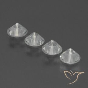 Pedras preciosas de Safira Branco claro natural de 1.35 ct, Redondo, VS