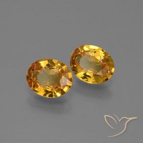 Pedras preciosas de Safira Laranja Dourado Profundo natural de 1.22 ct, oval, VS
