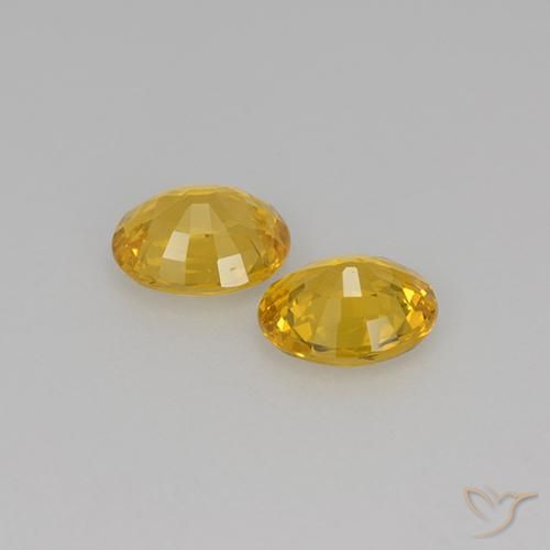 Pedras preciosas de Safira Dourado natural de 1.38 ct, oval, VS