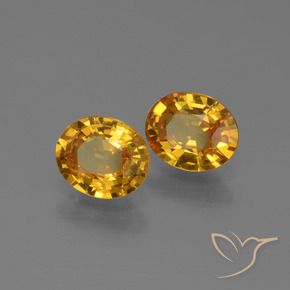 Pedras preciosas de Safira Laranja-dourado médio natural de 1.32 ct, oval, VS
