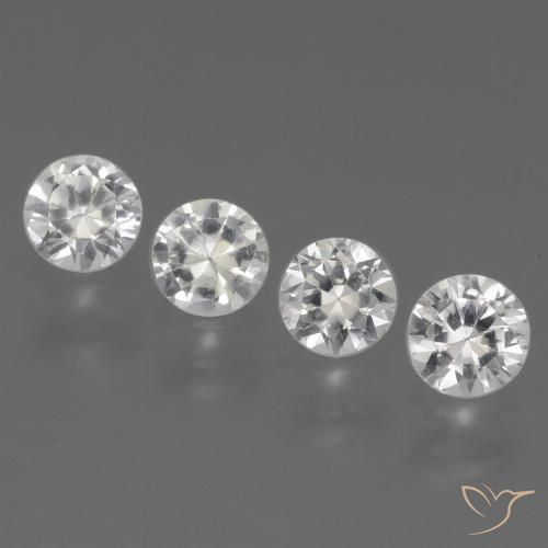 1.54ctw Natural Branco claro Safira, Redondo, VVS-VS