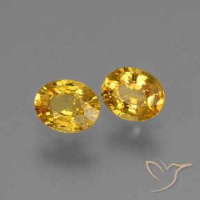 Pedras preciosas de Safira Dourado natural de 1.42 ct, oval, VVS-VS