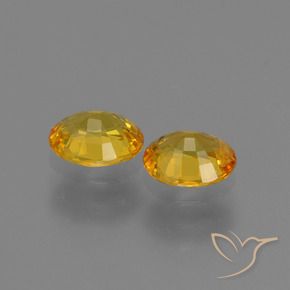 Pedras preciosas de Safira Dourado natural de 1.42 ct, oval, VVS-VS