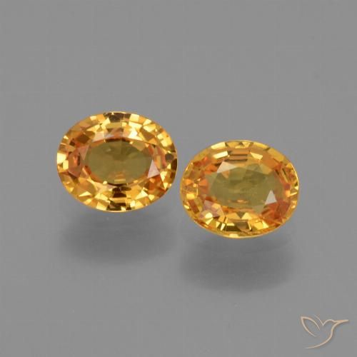 1.54ctw Natural Laranja Profundo-Ouro Safira, oval, VS