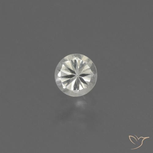 0.40ct Natural branco quente Safira, Redondo, VVS-VS