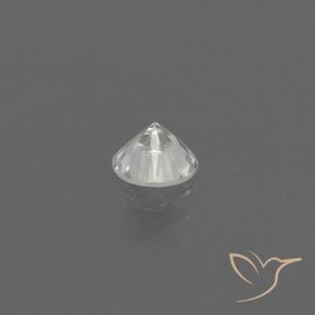 Safira branco quente Natural 0.40ct, Redondo, VVS-VS