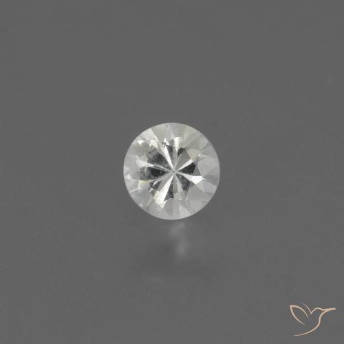 0.35ct Natural Branco Safira, Redondo, VS