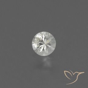 Safira Branco Natural 0.35ct, Redondo, VS