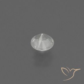 Safira Branco Natural 0.35ct, Redondo, VS