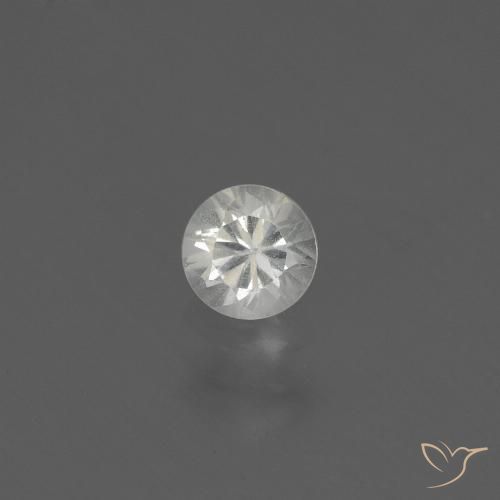 0.45ct Natural Branco Safira, Redondo, VS