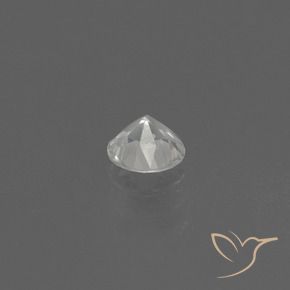 Safira Branco Natural 0.39ct, Redondo, VS